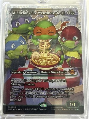Michelangelo, Weirdness to 11 (Showcase) 0298 (Fracture Foil) TMNT