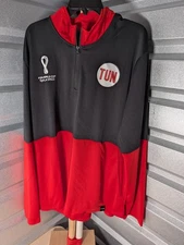 NWT Team Tunisia FIFA World Cup 2022 1/4 Zip Pullover Men's 2XL Soccer