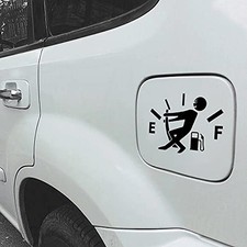 Funny Car Stickers High Gas Consumption Decal Fuel Gage Empty Stickers Black
