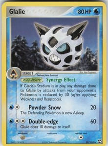 Pokemon TCG Glalie 30/108 Power Keepers Uncommon card Normal