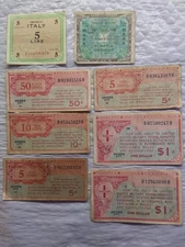 Military Currency Lot of 25
