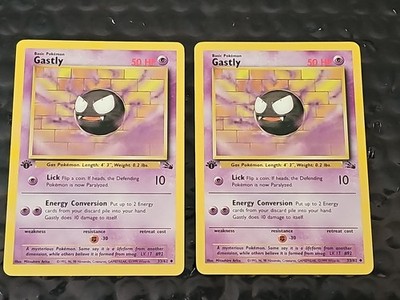 GASTLY [2] FIRST EDITION 2000 Pokémon Fossil Common Cards #33