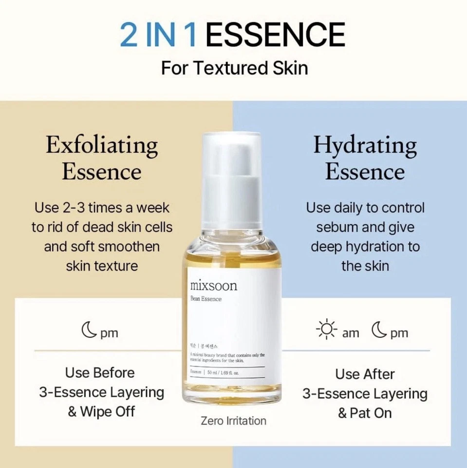 MIXSOON Bean Essence 50ml – Gentle Exfoliating & Moisturizing - Image 4 of 4