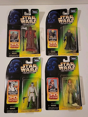 Kenner Star Wars POTF Expanded Universe Figures Set of 4 3D Play Scene VTG 1998