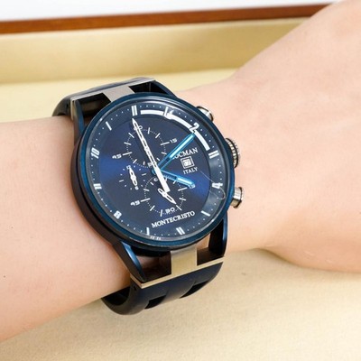 Locman Montecristo Classic Chronograph Watch Quartz Analog Working