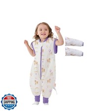 LAT Baby Sleep Bag with Feet Winter,Three-way zipper Wearable Blanket with Le