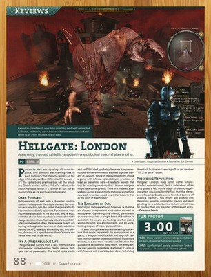 2008 Hellgate London PC REVIEW Print Ad/Poster Computer Video Game Promo Art 00s