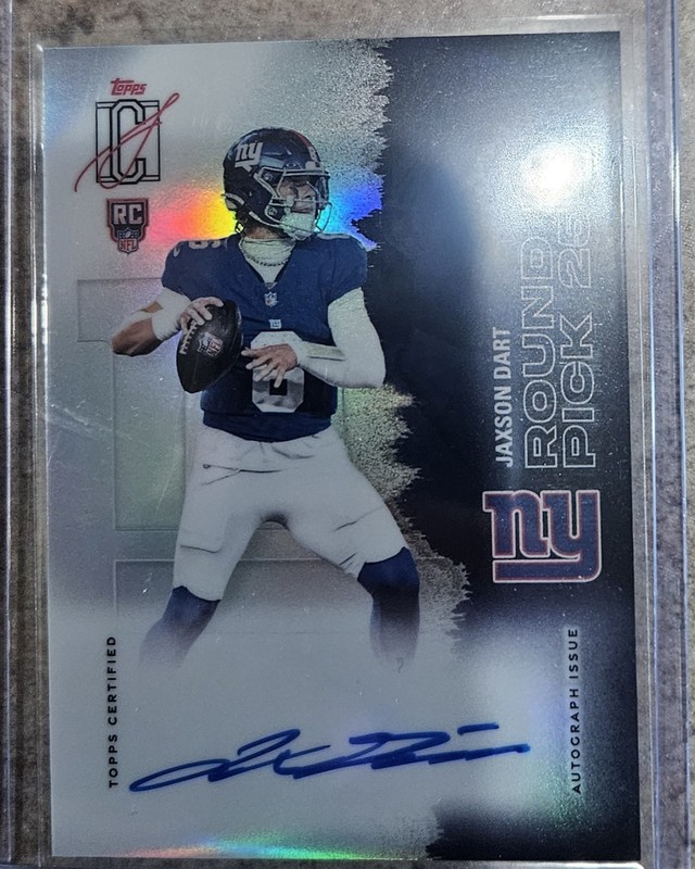Topps Signature Class 2025 Jaxson Dart New York Giants Rookie On Card Auto 