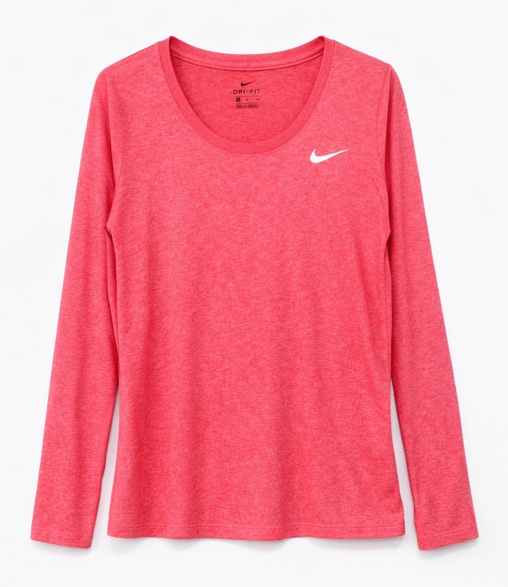 Nike Dri-FIT Women’s Long Sleeve Top Size M Pink Athletic Running Shirt