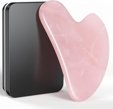 Pink Gua Sha Facial Massage Tool for Face and Neck, Handheld Skin Care Tool