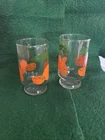 Set of 2 Vintage 1987 Anchor Hocking 5 oz Orange Juice Glasses