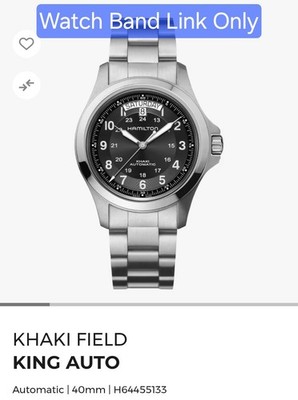 1 - Band LINK for Hamilton Khaki Men's Black Watch - H64455133