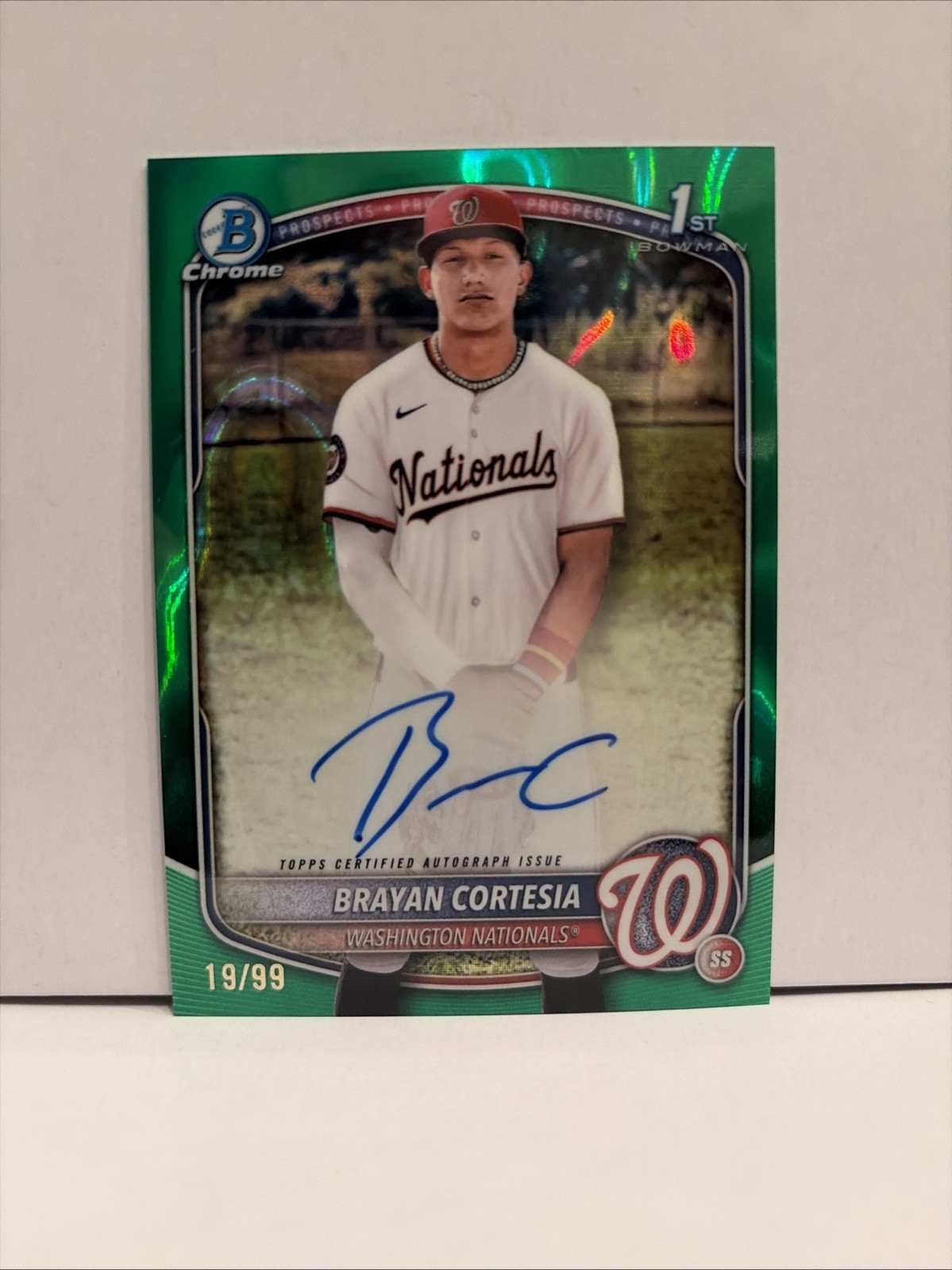 2025 Bowman Chrome 1st Auto Green Lava #/99 - CPA-BC Brayan Cortesia