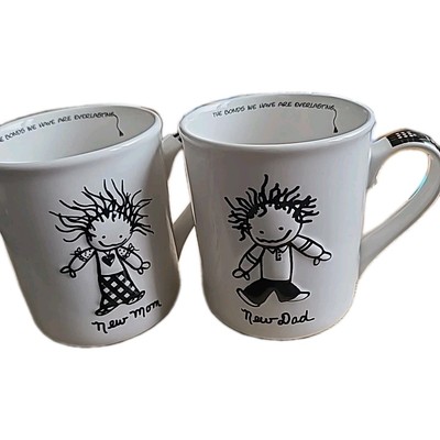 Enesco NEW MOM ,NEW DAD Children of Inner Light Ceramic Coffee MUG Marci EUC