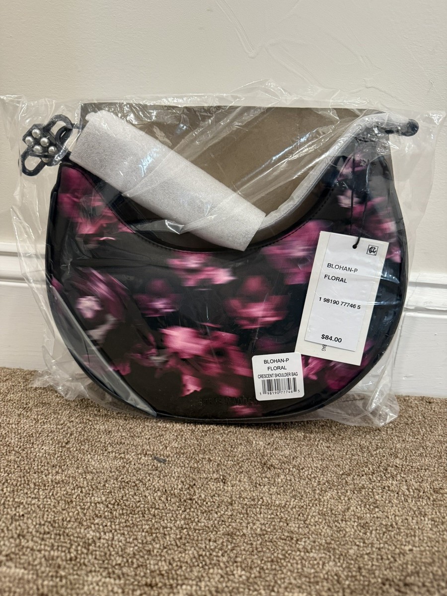 バッグ Steve Madden Blohan Small Hobo Bag Pink and Black Floral NWT | eBay
