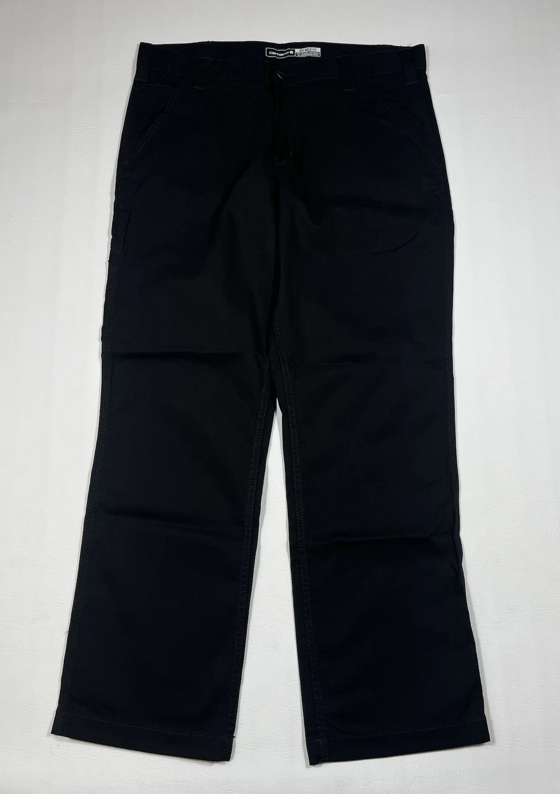 Carhartt Work Pants Mens 34x30 Black Rugged Flex Relaxed Fit Canvas NWT