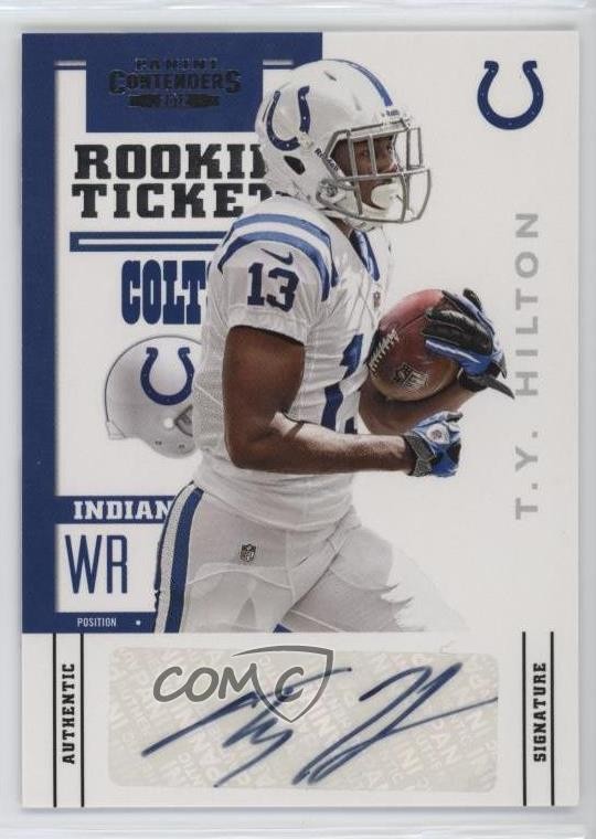 2012 Panini Contenders Rookie Ticket /260 TY Hilton #186 Rookie Auto RC p8f