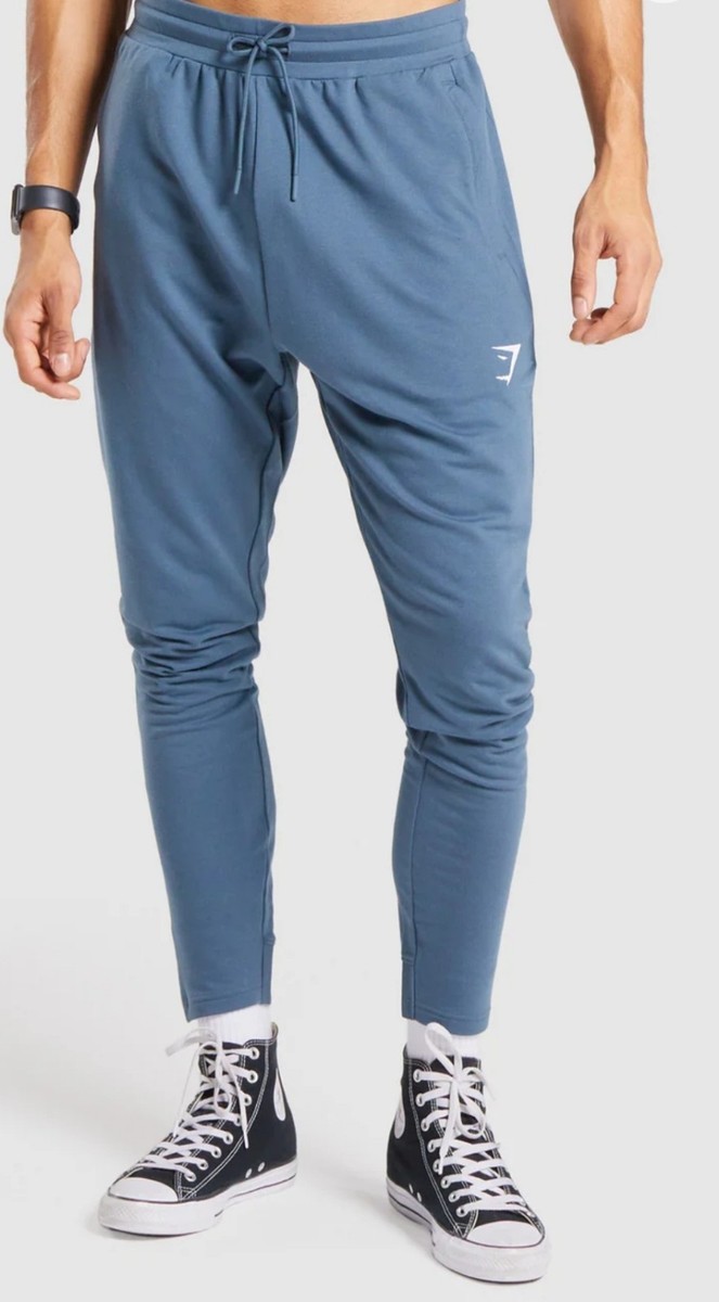 Gymshark Men's Critical Zip Joggers Zip Pockets GMBT4252 Medium M Teal Blue
