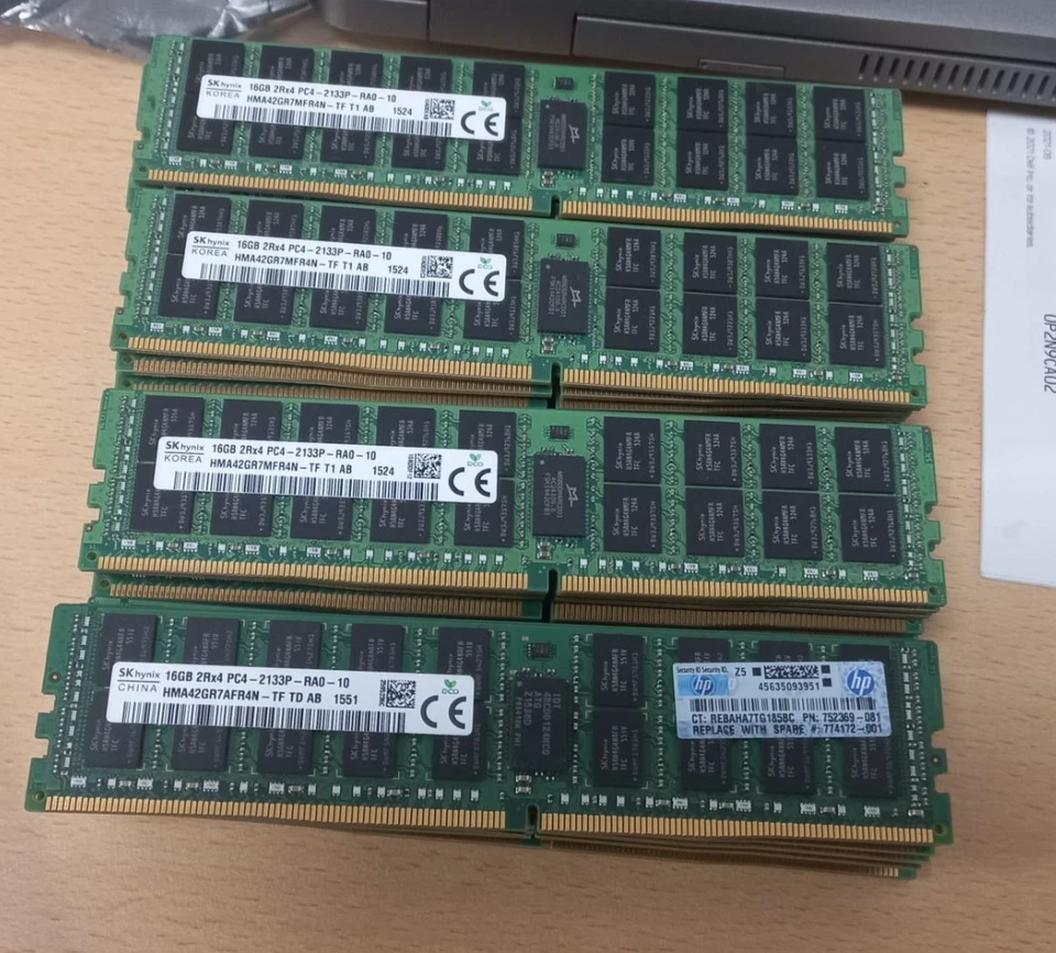 SK Hynix 16GB 2Rx4 PC4-2133P-RA0-11 2133MHz HMA42GR7AFR4N-TF Server RAM ECC Reg - Image 2 of 2