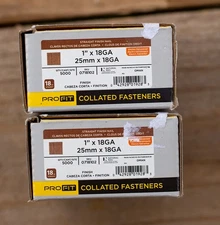 Profit 0718102 Finish Nail Straight  1” x 18GA Galvanized Collated 10,000 Pcs