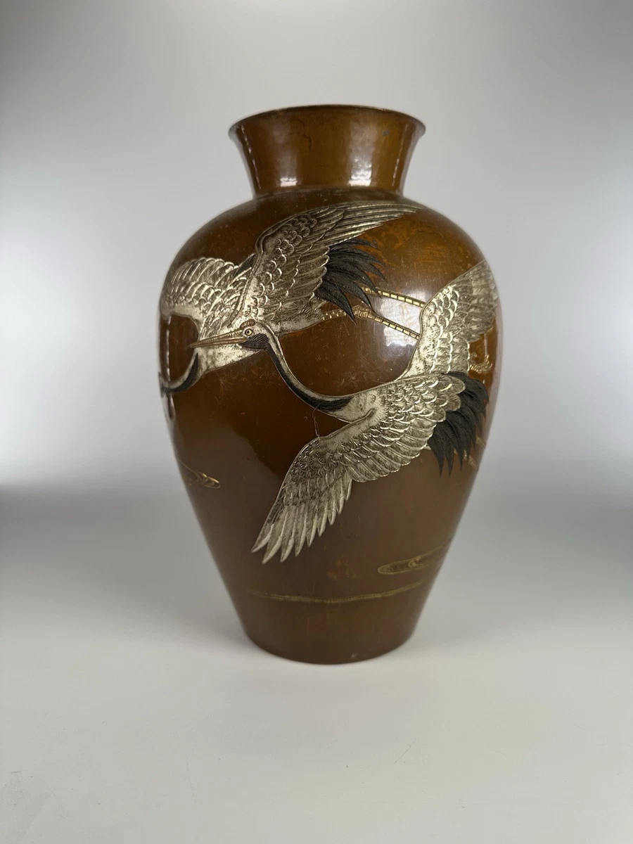 铜日本古董花瓶| eBay