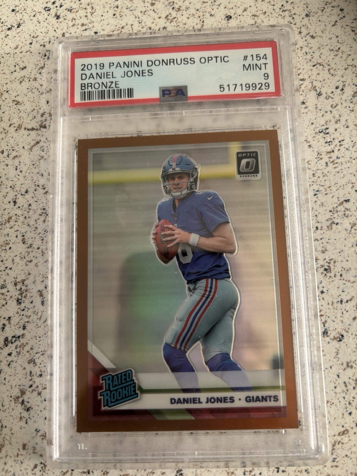 2019 Panini Donruss Optic Daniel Jones Bronze Rookie PSA 9