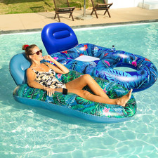 Pool Floats Chairs Adult - 2 Pack 65'' X 42'' Large Pool Float Chairs, Inflatabl