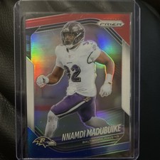 2025 Panini Prizm - Justin Madubuike #22 Red White & Blue Prizm