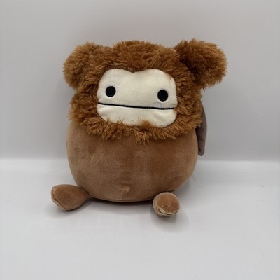 Squishmallow 8'' Benny Bigfoot Brown Sparkle Hair Yeti Plush W/ Strap, Pocket NWT