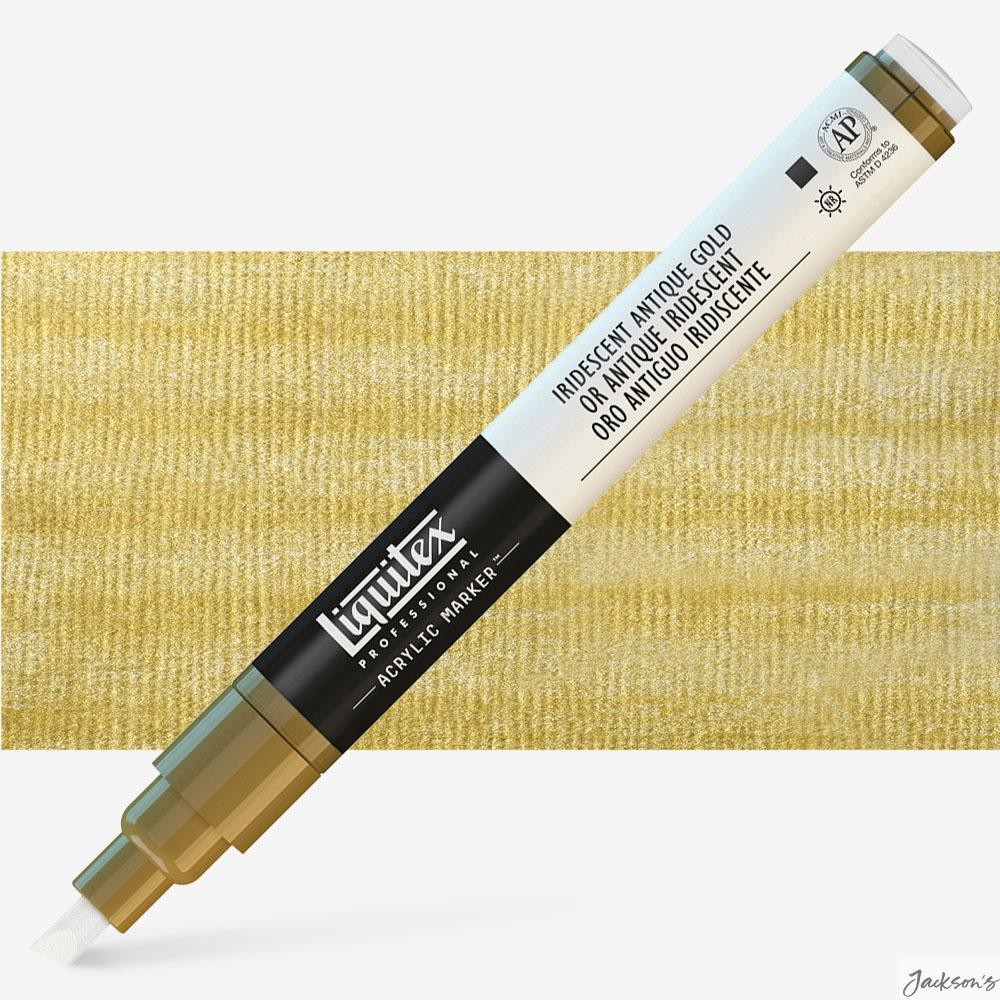 Liquitex Professional Paint Marker Iridescent 2-4mm Chisel Nib Antique Gold