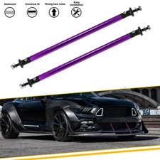 Purple Front Bumper Splitter Rod Strut Tie Bars 7.87'' For Ford Edge Mustang