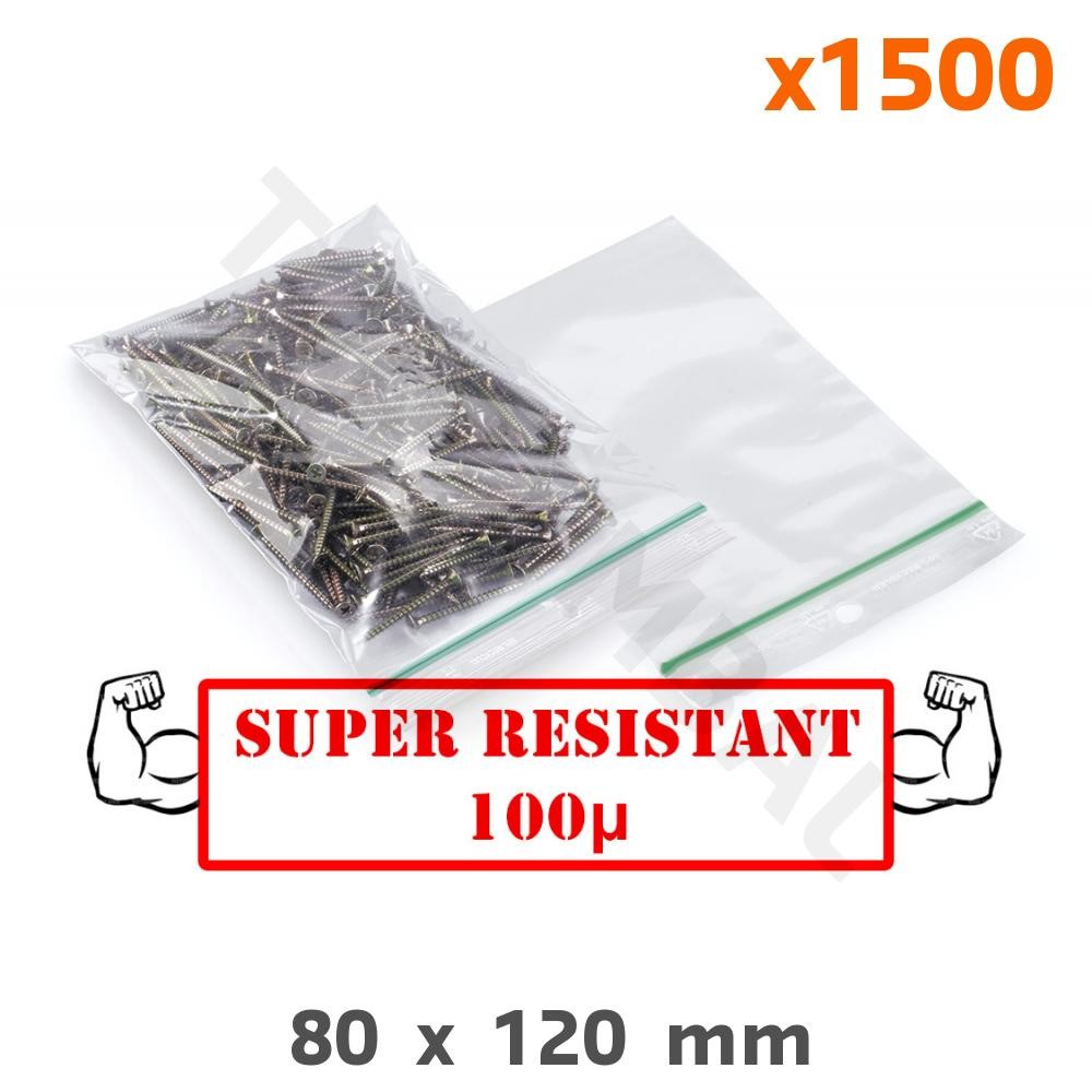 Sachet zip super résistant 100 microns indéchirable pour pièces métalliques pointues