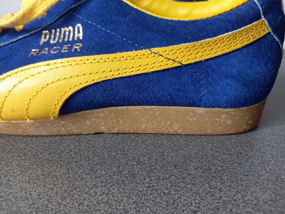VINTAGE SNEAKERS PUMA RACER ANNEES 70 OU 80 COMME NEUVES TAILLE 37 FEMME SUEDINE - Photo 3/4