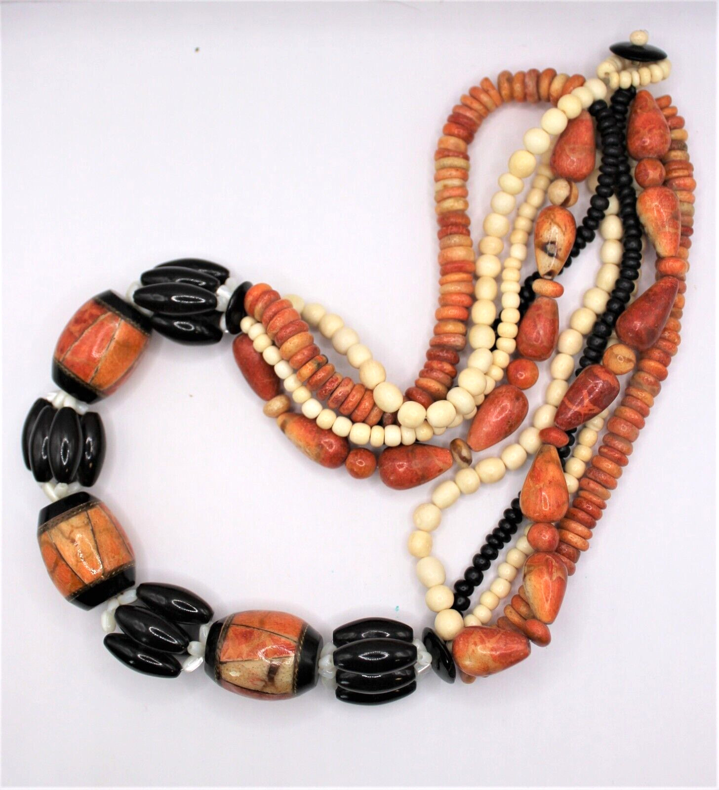 Unique Artisan Handmade Beaded Multi Layered Neck… - image 2