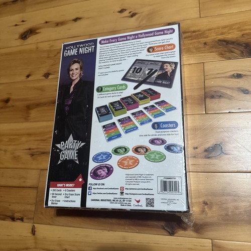 Hollywood Game Night NBC Party Board Game Jane Lynch Cardinal NEW NIB SEALED - Picture 2 of 2