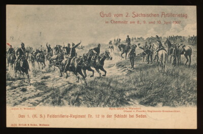 AK - 2. sächsischer Artillerie Tag - 1907
