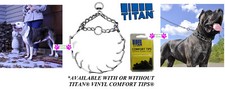 TITAN DOG CHOKE PRONG Pinch No-Pull TRAINING COLLAR with Rubber Tips Adjustable