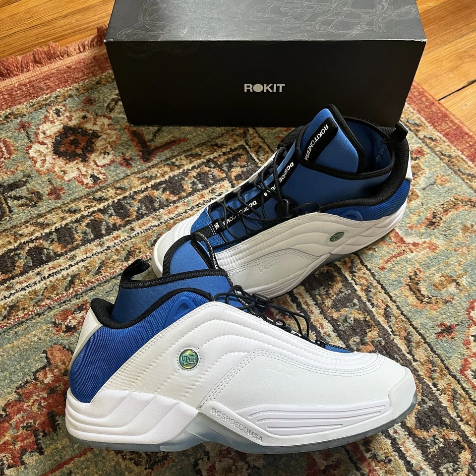 DC WILLIAMS OG × ROKIT White Blue Colorway Size 11 VNDS w/Box LEGACY LYNX KALIS - Image 3 of 4