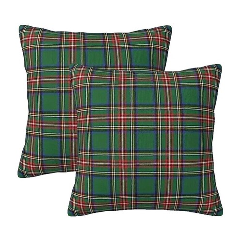 CUSHION COVERS VINTAGE CHRISTMAS TREE PLUSH PILLOW COVERS NORDIC WHITE GREEN RED - Picture 21 of 30