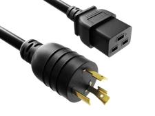 6ft NEMA L6-20P to C19 Heavy-Duty Locking Power Cord 12 AWG 20A/250V SJT High...