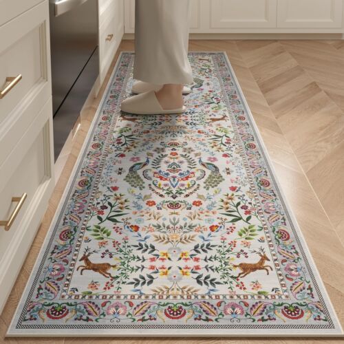 Runner Rug Washable Kitchen Runner 2'6''x8' Runner Rug for Entryway Indoor Fl...