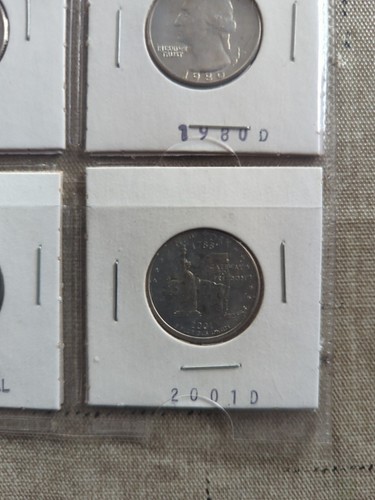 Coins 6 Quarters In Holders 1973 D, 1974, 1979 , 1980 D, Bicentennial,2001 D. - Picture 8 of 10