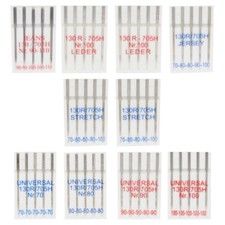 50 Nähmaschinennadeln | Jeans, Leder, Jersey, Stretch & 20 Universal Nadeln