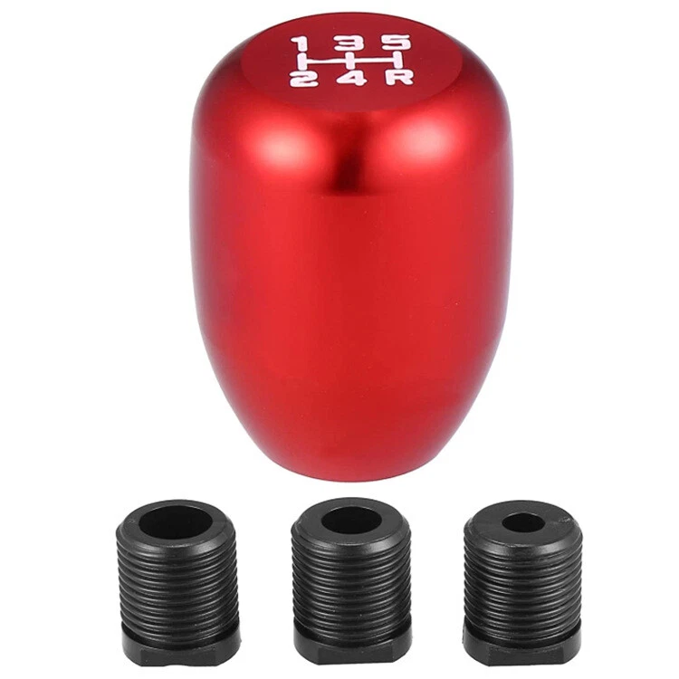 Negro Pomo Palanca Cambio De Marchas Accesorio Perilla 5 velocidad Manual Rojo Foto 3 de 3