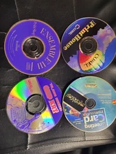 LOT OF 4 PRINT SOFTWARE PC: ENSEMBLE III + COREL PRINT SHOP+CARD + CLIP ART