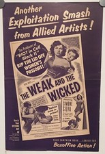 THE WEAK AND THE WICKED - Awesome 1954 bad girl pressbook! Women behind bars!!