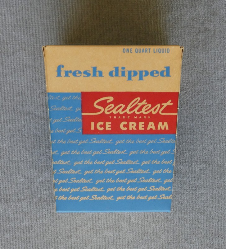 Sealtest fresh dipped one quart ice cream pail cardboard carton National Dairy