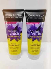 2 pk - John Frieda Violet Crush For Blondes Purple Toning Mask 6 fl.oz.