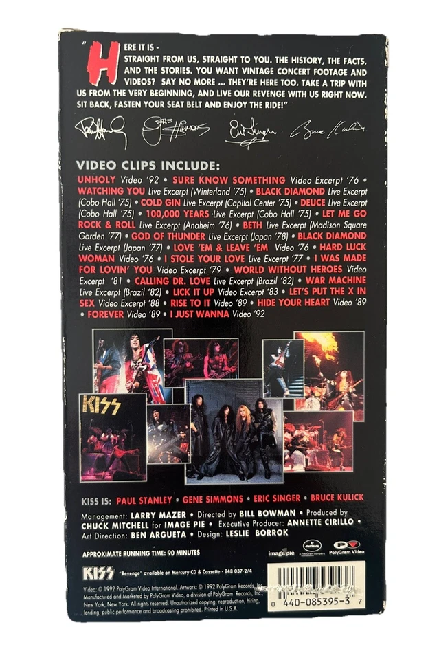 KISS X-Treme Close-Up / The History, The Facts, The Stories VHS VG Rock N Roll - Image 2 of 4