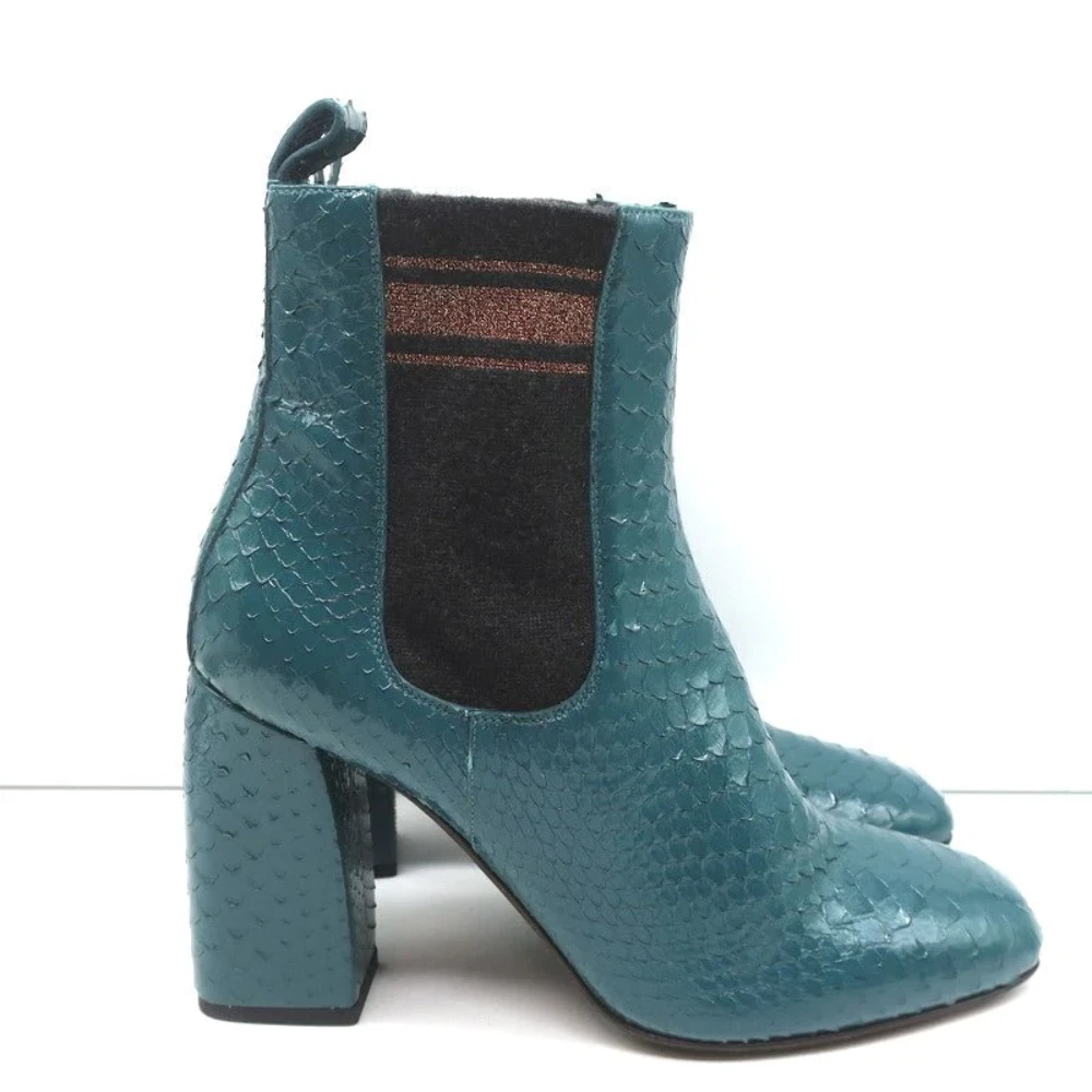 Teal sock shop boots